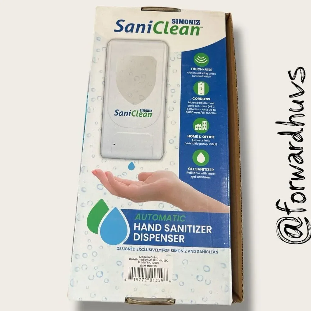 Simoniz SaniClean Automatic Hand Sanitizer Dispenser – Touch-Free
